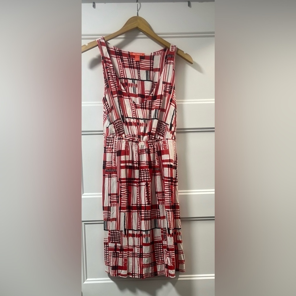 Stylish Red and White Plaid Dress